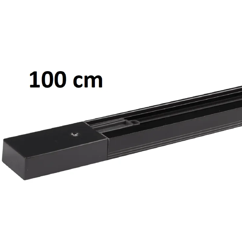 Tijdelijk Beschikbaar 100cm 1-fase railverlichting zwart
