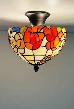 Tiffany plafondlamp Bologna 25/96 Op = Op