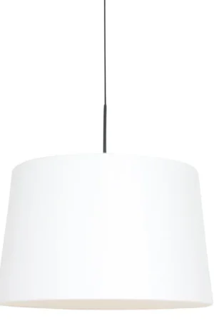 Hanglamp met effen witte kap Steinhauer Sparkled light Betrouwbaar