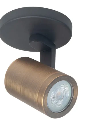 Spot halo 1 lichts zwart/brons Aanbieding