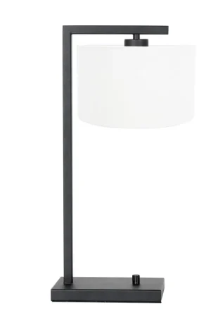 Actieprijs Moderne tafellamp met witte kap Steinhauer Stang
