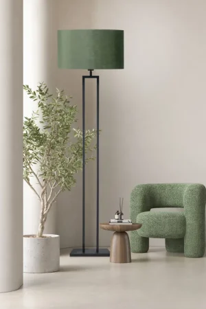 Gecertificeerd Vloerlamp Monza zwart met kap