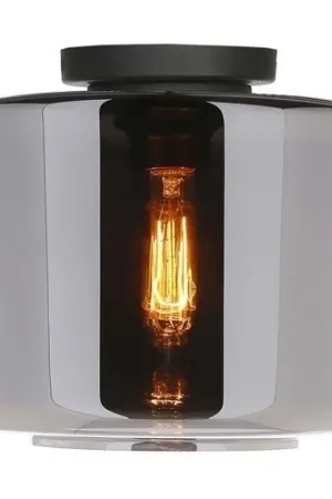 Gereduceerde Prijs By Eve plafondlamp drum L Metallic smoke