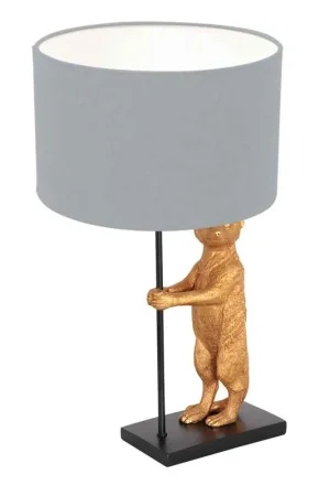 Shop Nu Goud met zwarte tafellamp Anne Light & Home Animaux