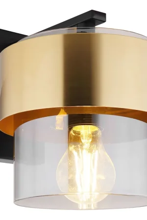 Finale Uitverkoop Wandlamp rond zwart klassiek Globo Milley