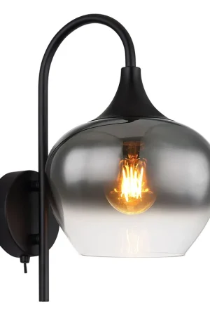 Moderne wandlamp zwart metaal Globo Maxy Tijdelijk Beschikbaar