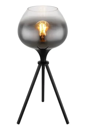 Moderne zwart metalen tafellamp Globo Maxy Favoriet