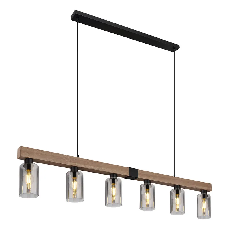 Speciale Aanbieding Landelijke zwarte metalen hanglamp Globo Hadera