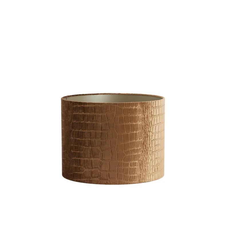 Krokodillenprint lampenkap bruin Light & Living Praya – Ø 40 cm Meest Verkocht