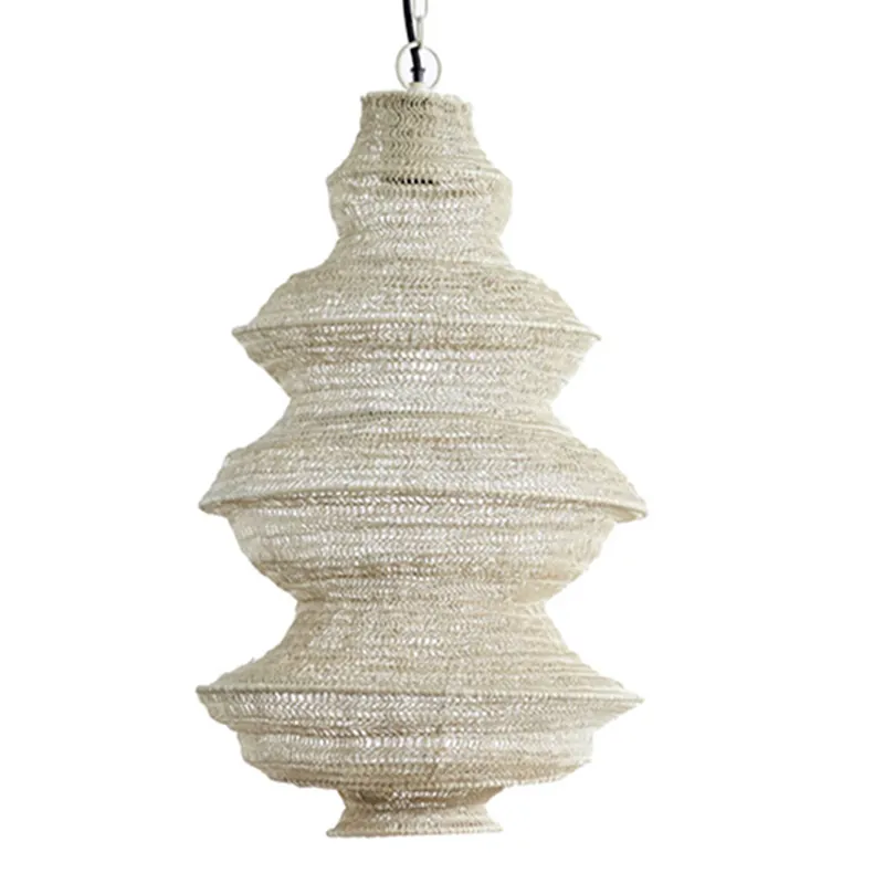 Natuurlijke witte fijnmazige hanglamp Light & Living Nakisha Exclusieve Aanbieding
