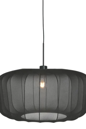 Zwarte pendel met royale zwarte kap Steinhauer Sparkled Light Fabrieksprijs