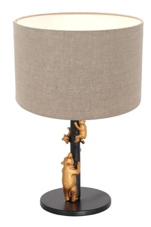 Tafellamp gouden beren familie Anne Light & Home Animaux Tijdelijk Beschikbaar