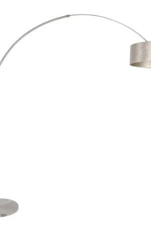 Stalen booglamp met zilveren lampenkap Steinhauer Sparkled light Shop Nu