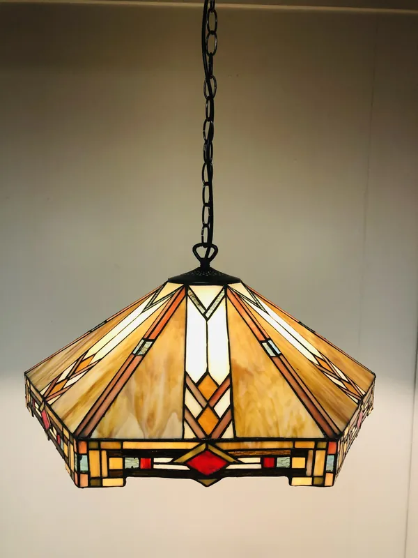 Tiffany hanglamp Wyber Angular 58 3 fittingen Voordeelprijs