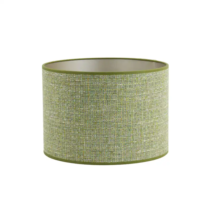 Laatste Versie Cilindervormige lampenkap in groene stof Light & Living Tweed – Ø 40 cm
