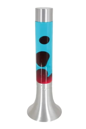 Betrouwbaar Lavalamp met rode lava 3117ST Staal