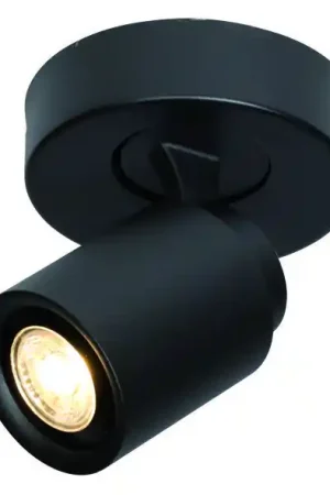 1-lichts Spot “Razza“ GU-10 Zwart Weekendaanbieding