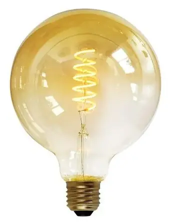 Exclusieve Aanbieding Led 7w 125mm globe goud e27 Spiraal 500 lumen 3-stappen dimmer