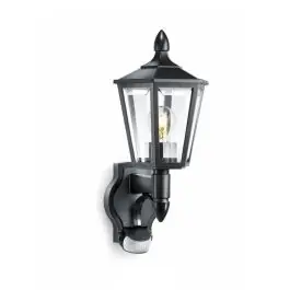 Gereduceerde Prijs Steinel Wandlamp Buitenverlichting L 15 S Zwart | E27 Max 60W - Bewegings- en lichtsensor