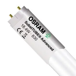Lage Prijs Osram LED Buis T8 SubstiTUBE Advanced (HF) Standard Output 18.4W 2070lm - 830 Warm Wit | 120cm - Vervangt 36W
