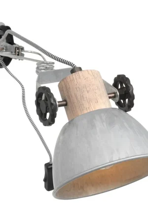 Dagaanbieding Industriële wandlamp Gearwood 1-lichts nikkel met hout