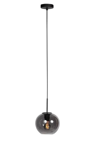 HaloSwap 4291ZW – Zwarte hanglamp met stijlvol smoke-kleurig glas Meest Verkocht