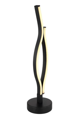 Aanbieding Metalen moderne tafellamp zwart Globo Geronimo