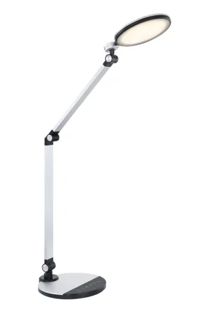 Tafellamp zilver/zwart aluminium rond Globo Konsti Favoriet