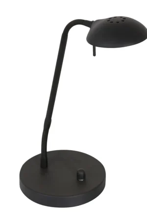 Bureaulamp 8w Led zwart Op = Op