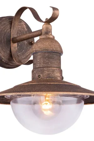 Industriële bronzen metalen buitenlamp Globo Linda Koopje