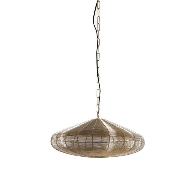 Bestseller Gouden draad hanglamp hangend Light & Living Bahoto