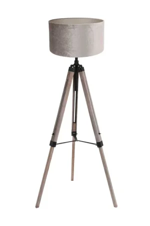 Vloerlamp Triek 4106ZW driepoot met Grijze lampenkap Hoge Kwaliteit