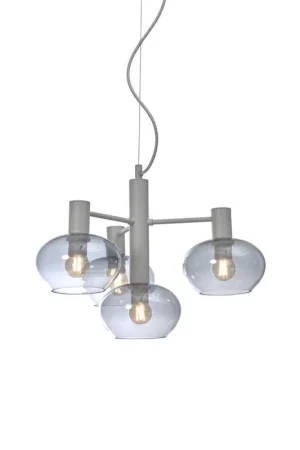 Grijs metaal moderne glazen hanglamp It's About RoMi Bologna Gecertificeerd