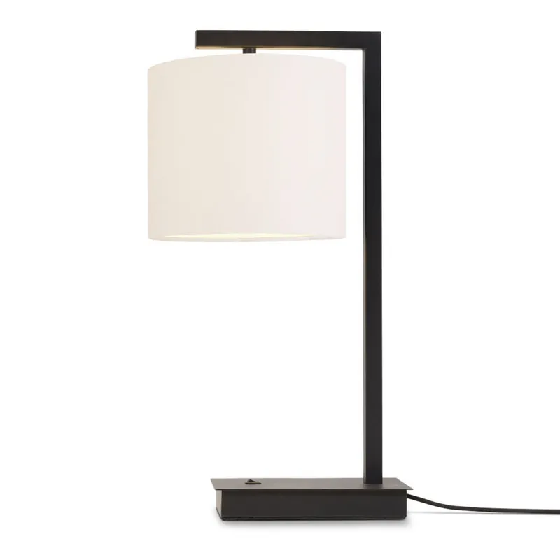 Goedkoop Witte vloerlamp cirkelkap metaal/katoen It's About RoMi Boston