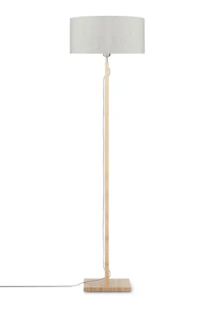 Alleen Vandaag Bamboe linnen vloerlamp grijs Scandinavisch GOOD&MOJO Fuji