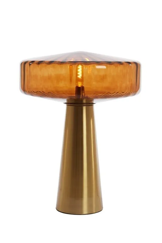 1882264 – Tafellamp Ø40×53 cm PLEAT glas bruin+goud Favoriet