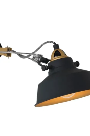 Favoriet Wandlamp Klem Nové Zwart + goud