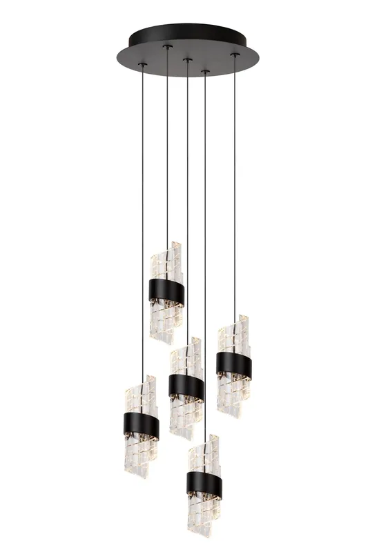 Nu Kopen Lucide KLIGANDE – Hanglamp – Ø 30 cm – LED Dimb. – 5x8W 2700K – Zwart
