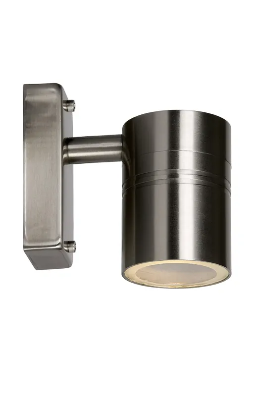 Beste Prijs Lucide ARNE-LED – Wandspot / Wandlamp Binnen/Buiten – Ø 6,3 cm – LED – GU10 – 1x5W 2700K – IP44 – Mat chroom