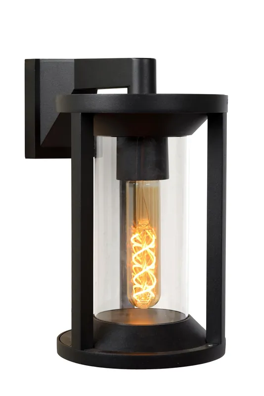 Direct Verzonden Lucide CADIX – Wandlamp Binnen/Buiten – 1xE27 – IP65 – Zwart