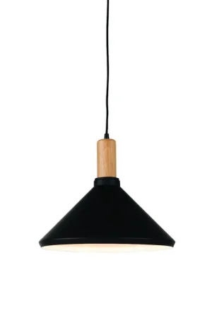 Gratis Verzending Naturel/zwarte hanglamp hout/metaal S It's About RoMi Melbourne