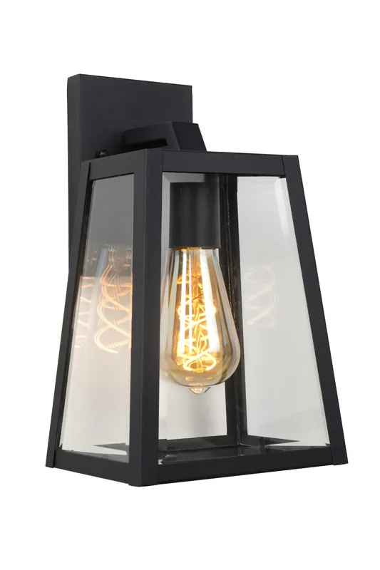 Lucide MATSLOT – Wandlamp Binnen/Buiten – 1xE27 – IP23 – Zwart Koop Online