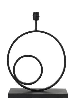 Nu Kopen Zwarte metalen lampvoet rond Light & Living Omega