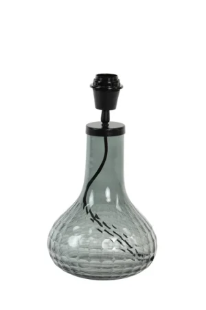 Op = Op Glazen lampenvoet smokey tint Light & Living Maeko