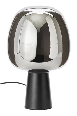 Retro zwarte tafellamp rookglazen bol Light & Living Maysony Exclusieve Aanbieding