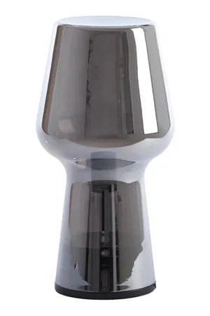 Superprijs Retro zwarte tafellamp rookglas Light & Living Tonga