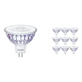 Laatste Versie Voordeelpak 10x Philips Master Value LED Spot GU5.3 MR16 7W 621lm 60D - 827 Zeer Warm Wit | Dimbaar - Vervangt 50W