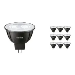 Voordeelpak 10x Philips Master LED Spot GU5.3 MR16 7.5W 621lm 24D - 930 Warm Wit | Beste Kleurweergave - Dimbaar - Vervangt 50W Laatste Versie
