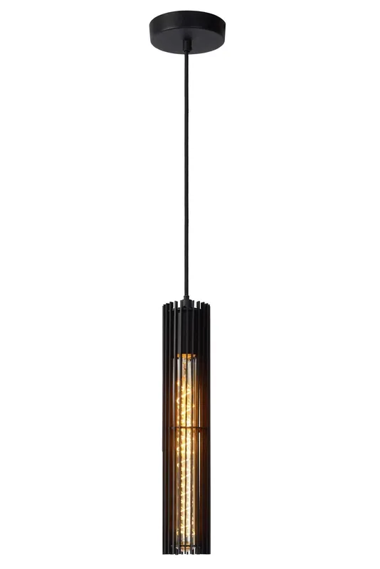 Alleen Vandaag Lucide LIONEL – Hanglamp – Ø 6,5 cm – 1xE27 – Zwart