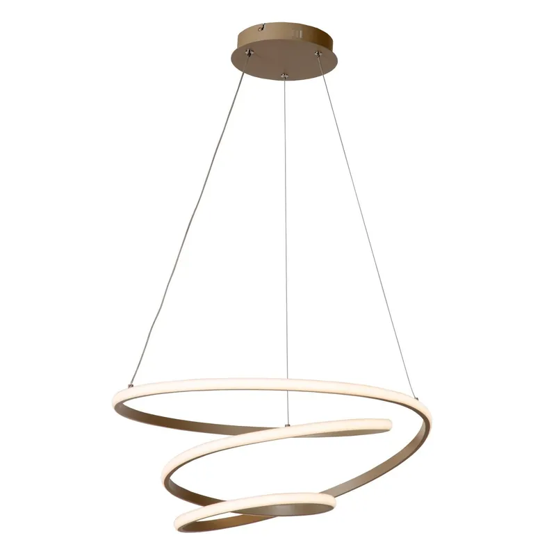Lucide ESPIRAL – Hanglamp – LED Dimb. – CCT – 1x40W 2700K/4000K – Taupe | Essential Flitsaanbieding